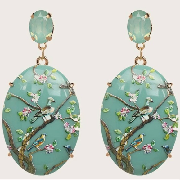 Jewelry - 🦋 3/$24 Floral bird earrings / NWOT